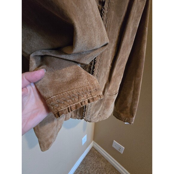 Brown 100% leather jacket Kasper Bramd Women's size large - Picture 4 of 10